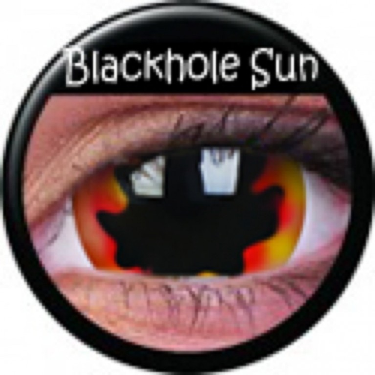 Mini-Sclera Blackhole Sun ohne Stärke, (2 Linsen), 0 dpt