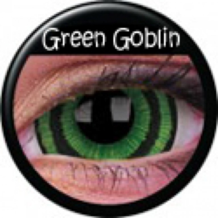 Mini-Sclera Green Goblin ohne Stärke, (2 Linsen), 0 dpt